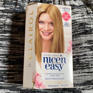 Clairol # 7 Dark Blonde Nice n Easy Permanent Hair Color 1 Application